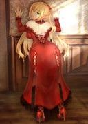 赤いドレスのエルフ