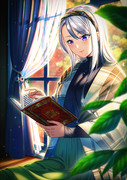 出窓座り ニコニコ静画 イラスト