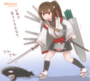 弾薬節約のため刀で検死する伊勢