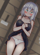 せんぱい家でたくし上げ