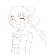 アニメ『戦翼のシグルドリーヴァ』より、六車・宮古 線画 修正版