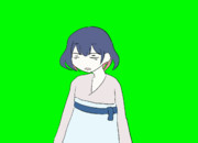 お札の力を得る藍丸のgif