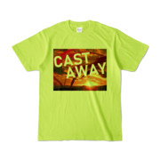 Tシャツ ライトグリーン CAST_AWAY_SUNRISE