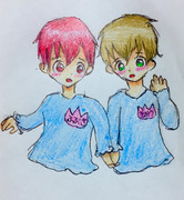 幼稚園時代の七瀬風吹くんと剣城騎王くん