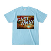 Tシャツ ライトブルー CAST_AWAY_SUNRISE