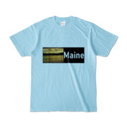 Tシャツ ライトブルー Maine_Lake