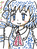 手書き風毛筆ツールで　チルノ