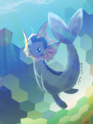 シャワーズ ニコニコ静画 イラスト