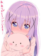 祝われて照れるチノちゃん