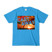 Tシャツ ターコイズ CAST_AWAY_SUNRISE