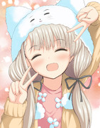 久川凪ネコミミフード装備