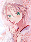 桜にキス