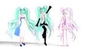 【MMD】ミクさん三種類【モデル配布】