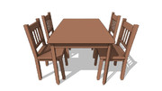 【モデル配布あり】テーブル1+椅子1
