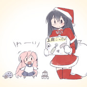 クリスマスにサンタ大淀さんとちび明石ちゃん