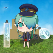 傾福さんに出てくる少女（ヘナ絵）