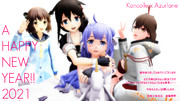 【ＭＭＤ艦これ】謹賀新年2021～One Dream【ＭＭＤアズレン】【MMD年賀状】