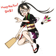 羽根つき ニコニコ静画 イラスト