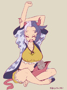 背伸び ニコニコ静画 イラスト