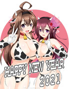 あけおめ牛柄ビキニ