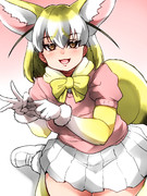 穴掘りでの対決を所望するフェネック