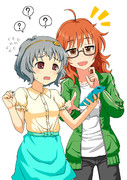お絵描きアプリを指導する比奈とされる由愛