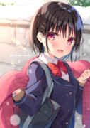 「マフラー忘れたの？」