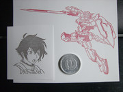 [消しゴムはんこ] エクシアを彫ってみた