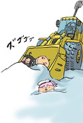雪かきがめんどくさくなった山風ちゃん