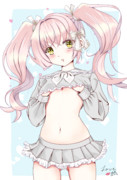 ピンク髪 ニコニコ静画 イラスト