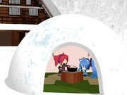 かまくらで二人