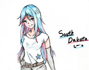 サウスダコタさんとお絵描き練習