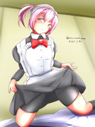 メイド不知火に嫌な顔しながらスパッツ見せて欲しい