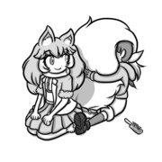 もふみを増したイエイヌ