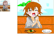 いっただきま～す　ってミサカはミサカはフォークを両手に大ハシャギしてみたり