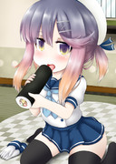 恵方巻きを食べる対馬ちゃん