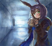 廊下でばったりアーミヤちゃん