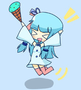 チョコミントアイスエイヤッ↑(/>_<)/