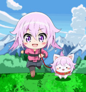 ジョギング 夜露ちゃん♥️【GIF】