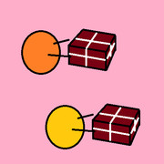 バレンタインチョコを配るボール