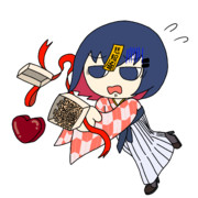 チョコを落とすあず丸