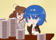 中華まんを貪る青い獣