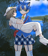 迷子の女の子を発見したマルタタイガーさん