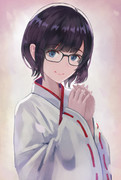 巫女服眼鏡っ娘