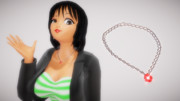 【MMDアクセサリ配布】お花ダイヤネックレス