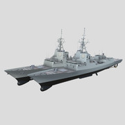 【Unity3D】アルバロ・デ・バサン級フリゲート/ホバート級駆逐艦