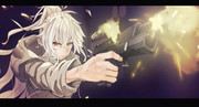 白髪ポニーテール ニコニコ静画 イラスト