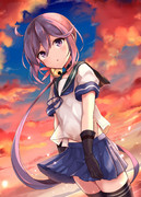 一人で見た真っ赤な空