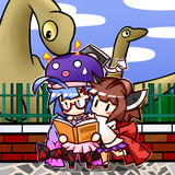 ウナちゃんが読んできりたんが覗き込む