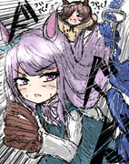 ユタカ選手のホームランボールを取りに行くメジロマックイーン